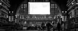 Panoramic American Airlines Center landscape black and white Photography