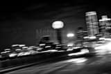 Horizontal Blurry Downtown Dallas from the Houston Viaduct Framed Photos