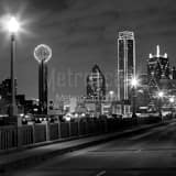 Square The Dallas Skyline landscape black and white Photography