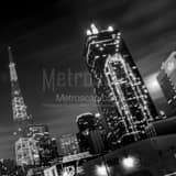 Square Downtown Dallas under a nearly Full Moon Framed Photos