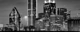 Panoramic Downtown Dallas Texas at Night Framed Photos