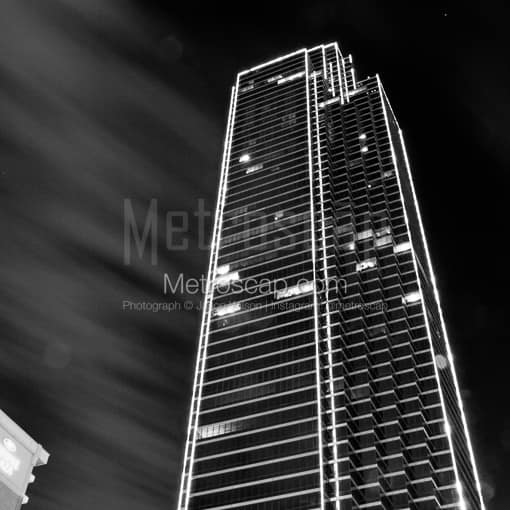 The Green Outline Building in Dallas -- Dallas Black and White Photography