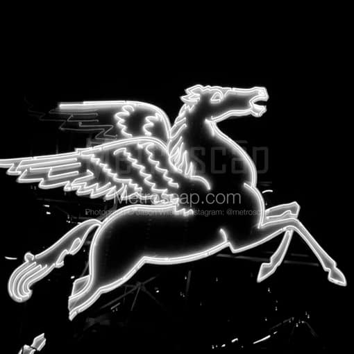 The Pegasus Sign -- Dallas Black and White Photography