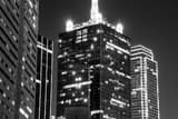 Horizontal The Renaissance Building at Night landscape black and white Photography