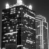 Square The Renaissance Building at Night landscape black and white Photography