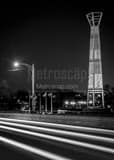 Vertical Traffic into Downtown Dayton on Patterson Blvd black and white Photos