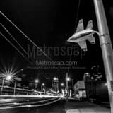 Square A Fighter Jet Street Lamp in Downtown Dayton black and white Photos