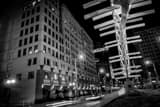 Horizontal The Flyover Sculpture in Downtown Dayton black and white Photos