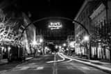 Horizontal Historic Buns Restaurant in Downtown Delaware Ohio black and white Photography
