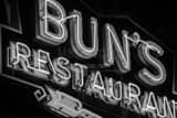 Horizontal Buns Restaurant Neon Sign black and white Pictures