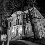 Square The Delaware County Ohio Court House on Sandusky Street black and white Photography