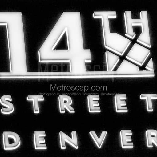 14th Street Denver -- Denver Black and White Photography