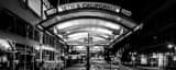 Panoramic The 16th and California RTD Station landscape black and white Photography