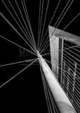 Vertical The 16th Street Pedestrian Bridge to the Highlands landscape black and white Photography