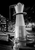 Vertical The Queen Chess Piece near the RTD Station Framed Photos
