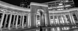 Panoramic The Denver Civic Center Arch Entrance landscape black and white Photography