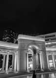 Vertical The Denver Civic Center Arch Entrance landscape black and white Photography