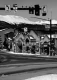 Vertical Colorado State Route 9 in Breckenridge Framed Photos