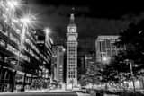 Horizontal The Daniels and Fisher Building landscape black and white Photography