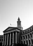Vertical The Denver City and County Building landscape black and white Photography