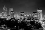 Horizontal The Denver Skyline from Downing and 20th landscape black and white Photography