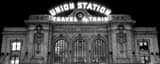 Panoramic Denver Union Station landscape black and white Photography