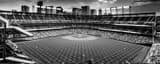 Panoramic Coors Field and Downtown Denver from the Center Field Bleachers at Coors Field landscape black and white Photography