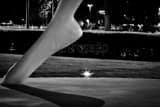 Horizontal A Foot and Shadow of the Denver Dancers landscape black and white Photography