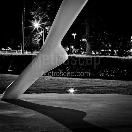 A Foot and Shadow of the Denver Dancers -- Denver Black and White Photography