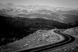 Horizontal A Hairpin turn on Mt Evans Road Framed Photos