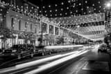 Horizontal Larimer Square landscape black and white Photography