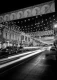 Vertical Larimer Square landscape black and white Photography