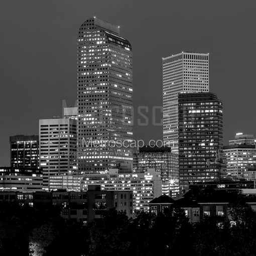 The Mailbox Building and Republic Building -- Denver Black and White Photography