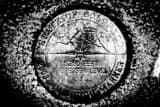 Horizontal The Mile High Marker on the Capitol Steps landscape black and white Photography