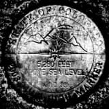 Square The Mile High Marker on the Capitol Steps landscape black and white Photography