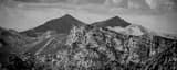 Panoramic The Rocky Mountains landscape black and white Photography