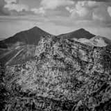Square The Rocky Mountains landscape black and white Photography
