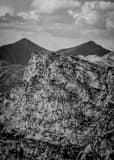 Vertical The Rocky Mountains landscape black and white Photography