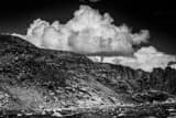 Horizontal Clouds near Summit Lake on Mt. Evans landscape black and white Photography
