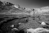 Horizontal Summit Lake off Mt Evans Road landscape black and white Photography