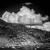 Square Clouds near Summit Lake on Mt. Evans landscape black and white Photography