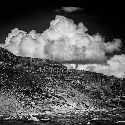 Clouds near Summit Lake on Mt. Evans -- Denver Black and White Photography