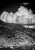 Vertical Clouds near Summit Lake on Mt. Evans landscape black and white Photography