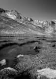 Vertical Summit Lake off Mt Evans Road landscape black and white Photography