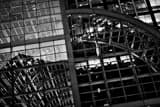Horizontal The Wells Fargo Building Atrium landscape black and white Photography