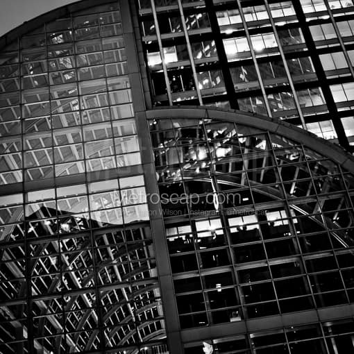 The Wells Fargo Building Atrium -- Denver Black and White Photography
