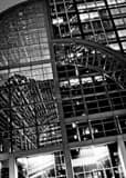 Vertical The Wells Fargo Building Atrium landscape black and white Photography
