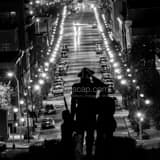 Square Locust Street in Downtown Des Moines Framed Photos