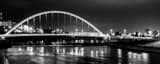 Panoramic The Neil Smith Bridge over the Des Moines River black and white Pictures