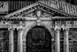 Horizontal The Abandoned Detroit Train Station landscape black and white Photography